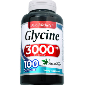 Capsules de glycine FITO MEDIC'S sur une surface blanche