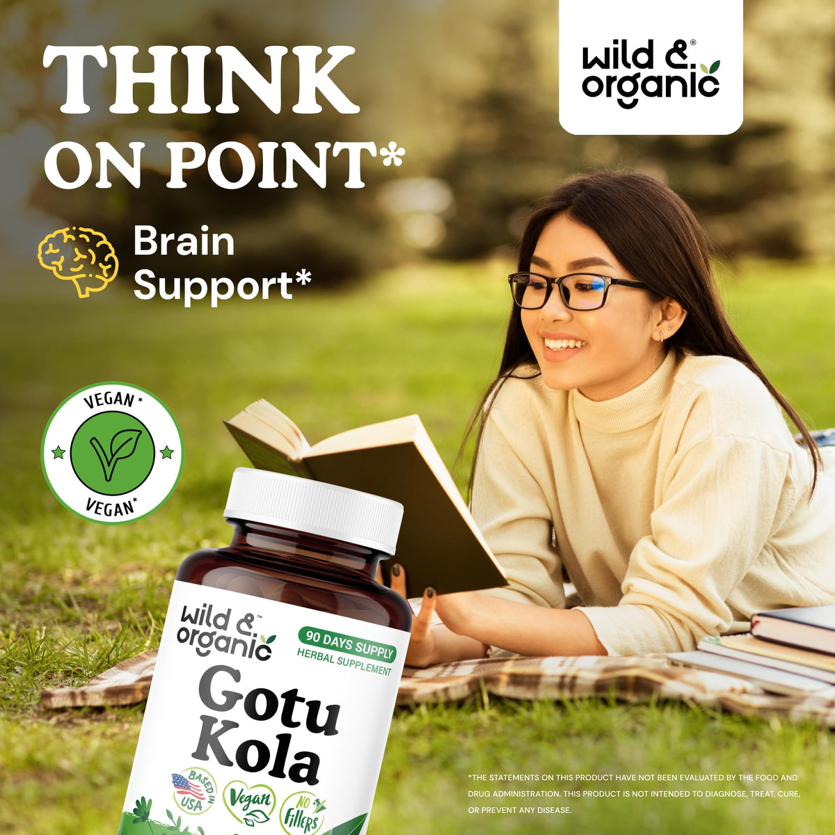 Capsules de Gotu Kola Wild & Organic, vue de près