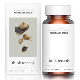 Capsules de gousses noires vieillies Think Remedy, 60 capsules, vue de face
