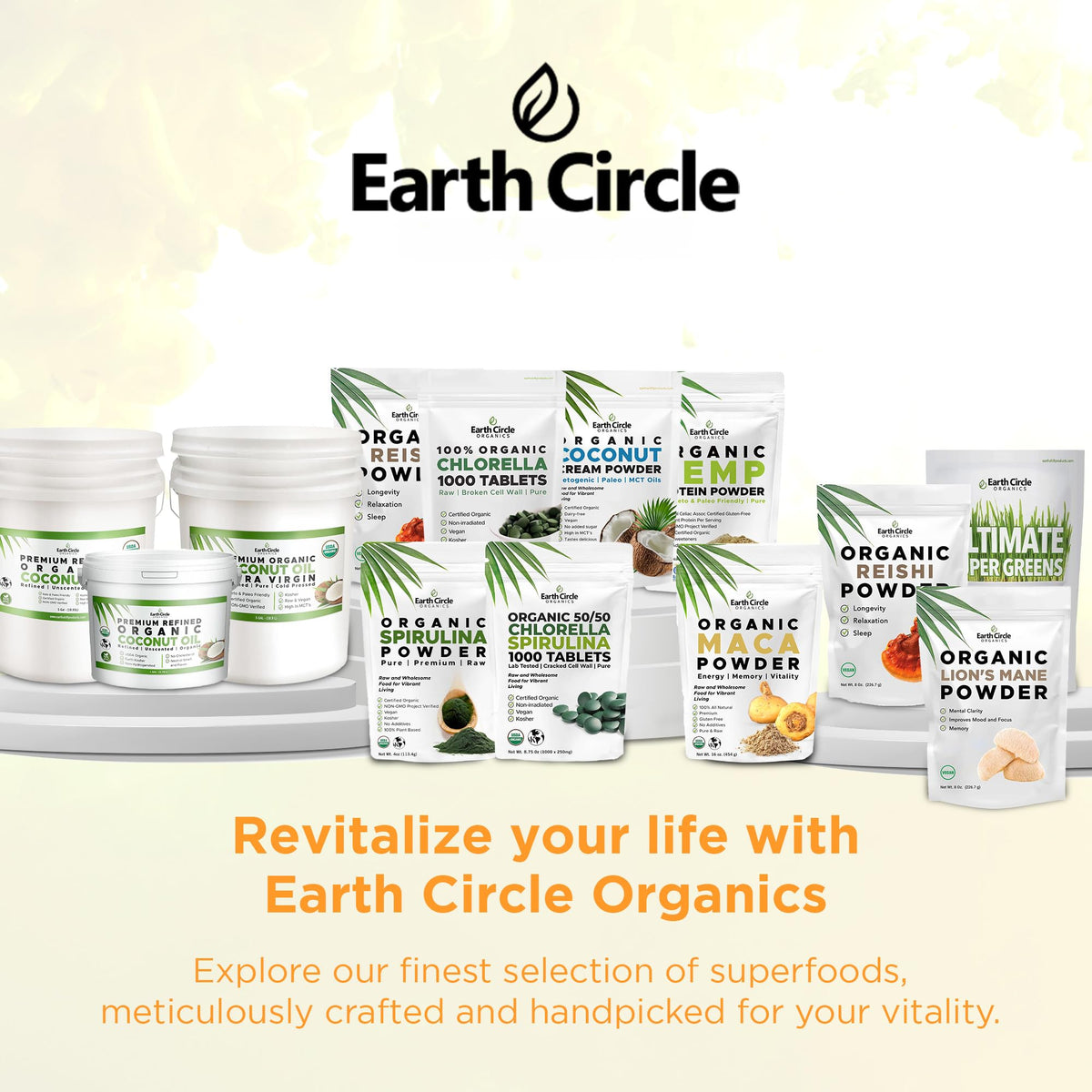 Capsules de graines de papaye Earth Circle Organics avec des fruits frais