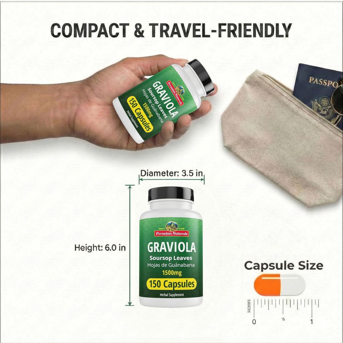 Capsules de Graviola dans un cadre de cuisine