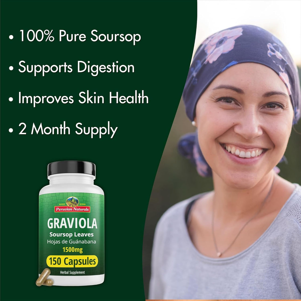 Capsules de Graviola Peruvian Naturals, dosage recommandé