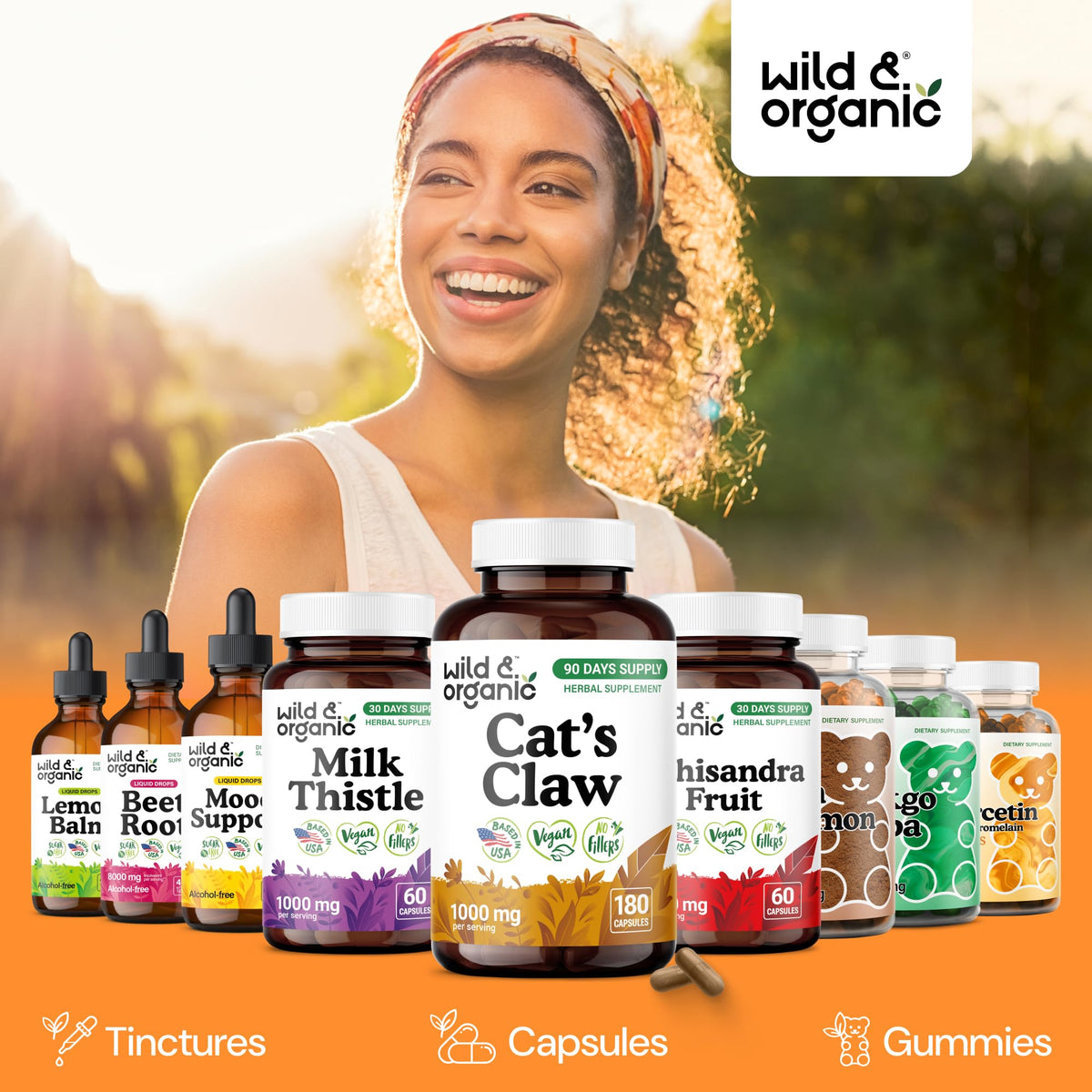 Capsules de Griffe du Chat Wild & Organic dans un bol
