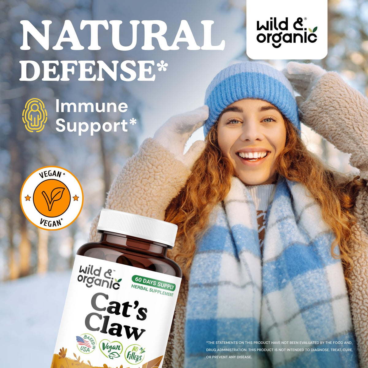 Capsules de Griffe du Chat Wild & Organic sur fond blanc