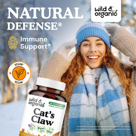 Capsules de Griffe du Chat Wild & Organic sur fond blanc