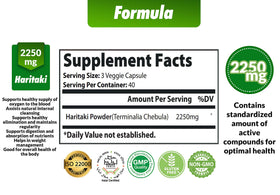 Capsules de Haritaki Bio Cona Nature, vue de près