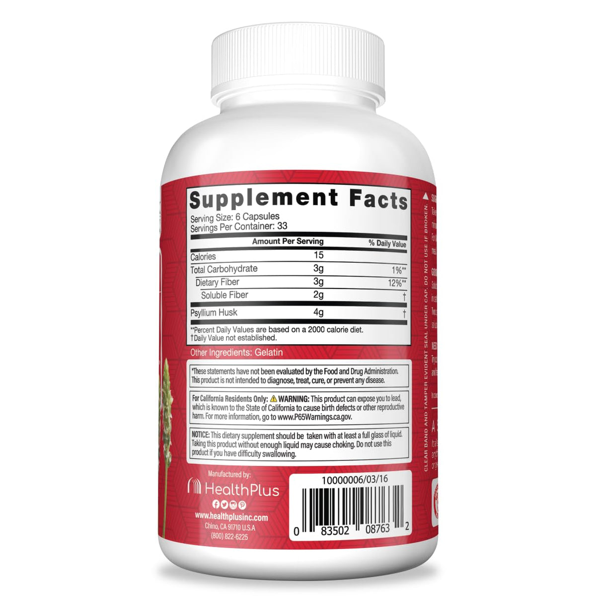 Capsules de Health Plus Colon Cleanse sur une surface blanche