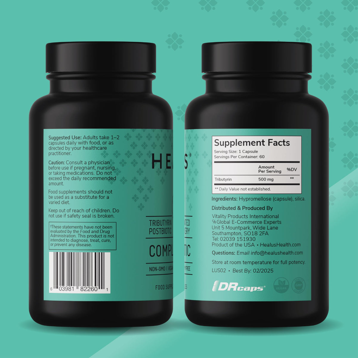 Capsules de Healus en main pour démonstration