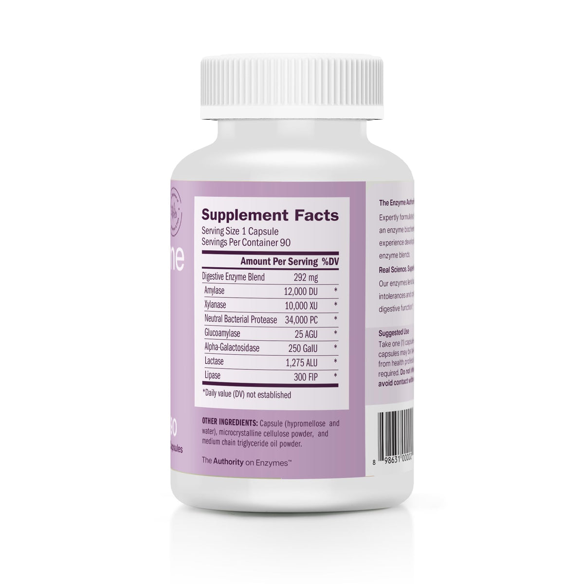 Capsules de Houston Enzymes Zyme sur fond blanc