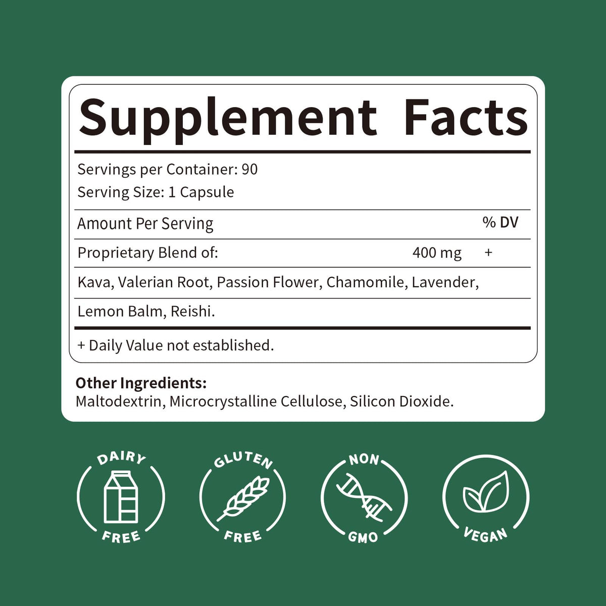 Capsules de Kava Kava dans une main