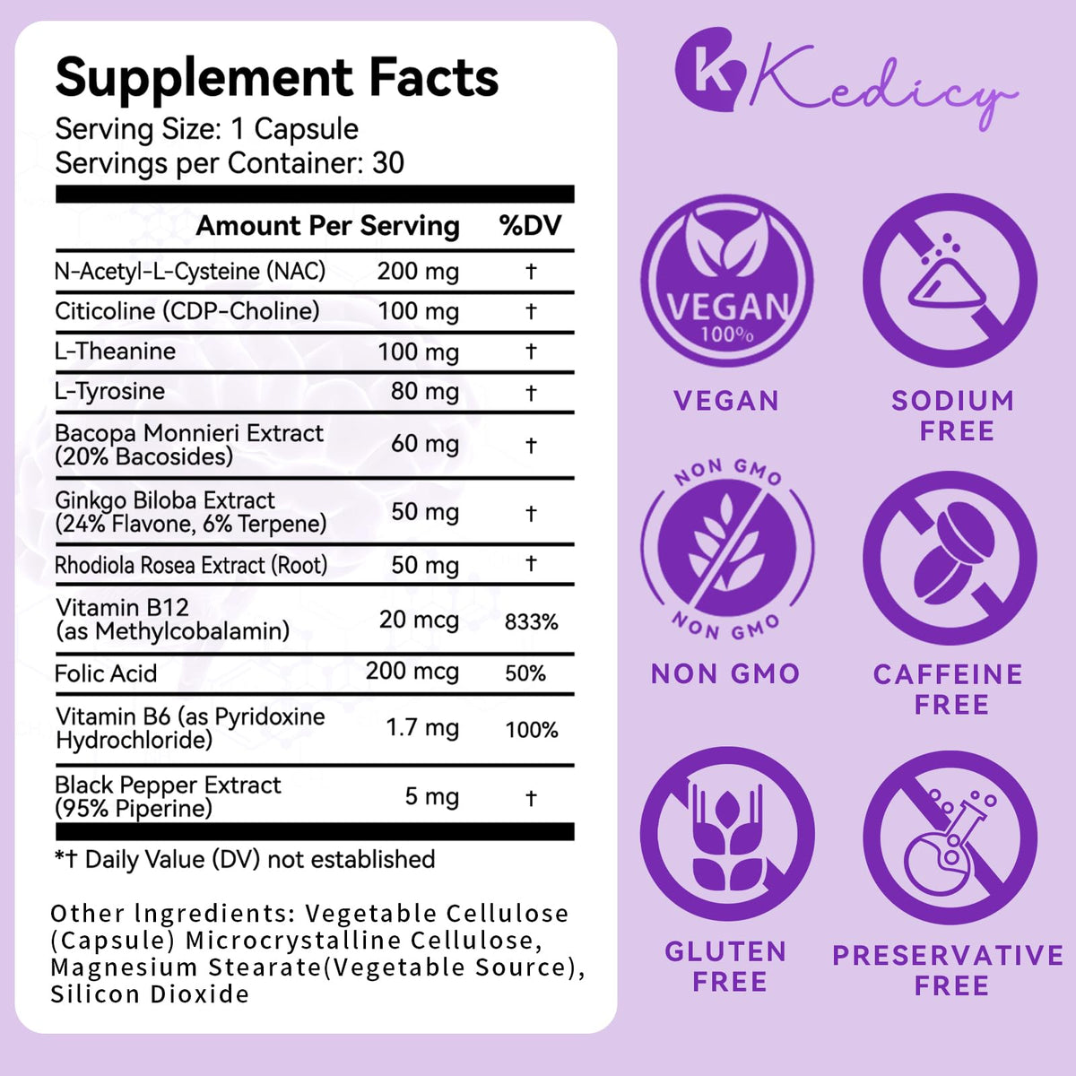 Capsules de Kedicy sur fond blanc