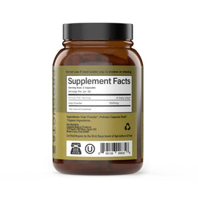 Capsules de Kelp Marin Islandais 600mg sur une table