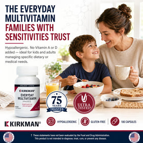 Capsules de Kirkman Multivitamines Adultes sur fond blanc