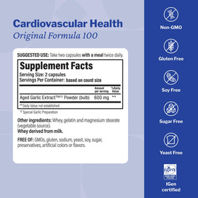 Capsules de Kyolic Aged Garlic Extract sur une table