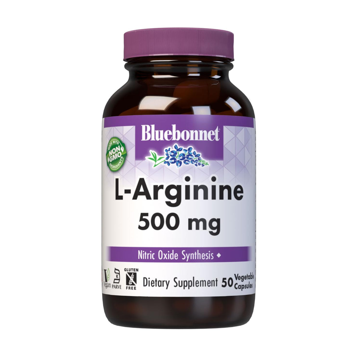 Capsules de L-Arginine 500 mg BlueBonnet vue de face