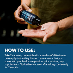 Capsules de L-Arginine et L-Citrulline sur une surface en bois