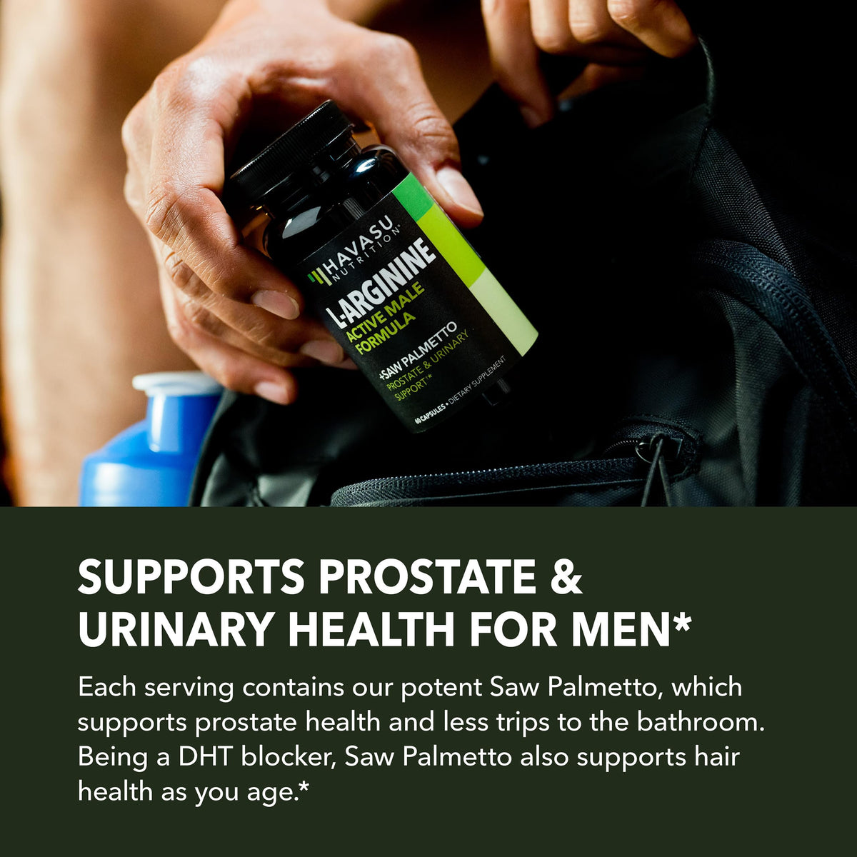 Capsules de L-Arginine HAVASU NUTRITION dans une main