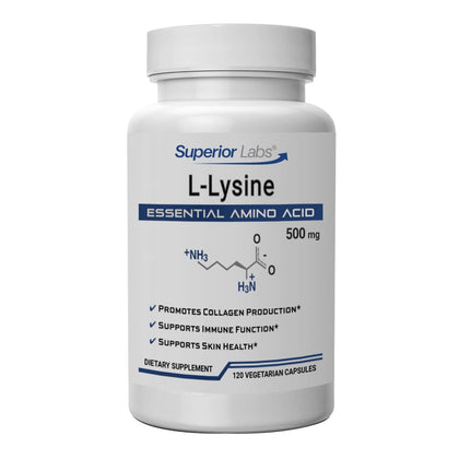 Capsules de L-Lysine 500 mg de quality Labs, vue de face