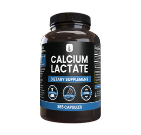 Capsules de lactate de calcium PURE ORIGINAL INGREDIENTS vue de face