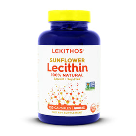 Capsules de lécithine de tournesol Lekithos 800mg, flacon de 120 capsules