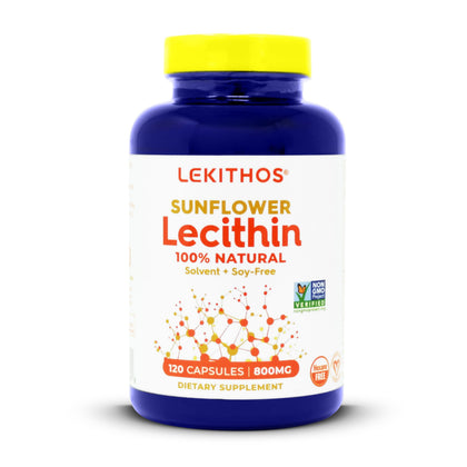 Capsules de lécithine de tournesol Lekithos 800mg, flacon de 120 capsules