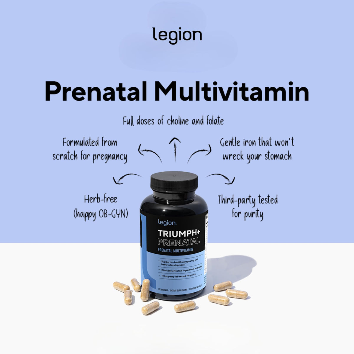 Capsules de LEGION Triumph Multivitamines Prénatales