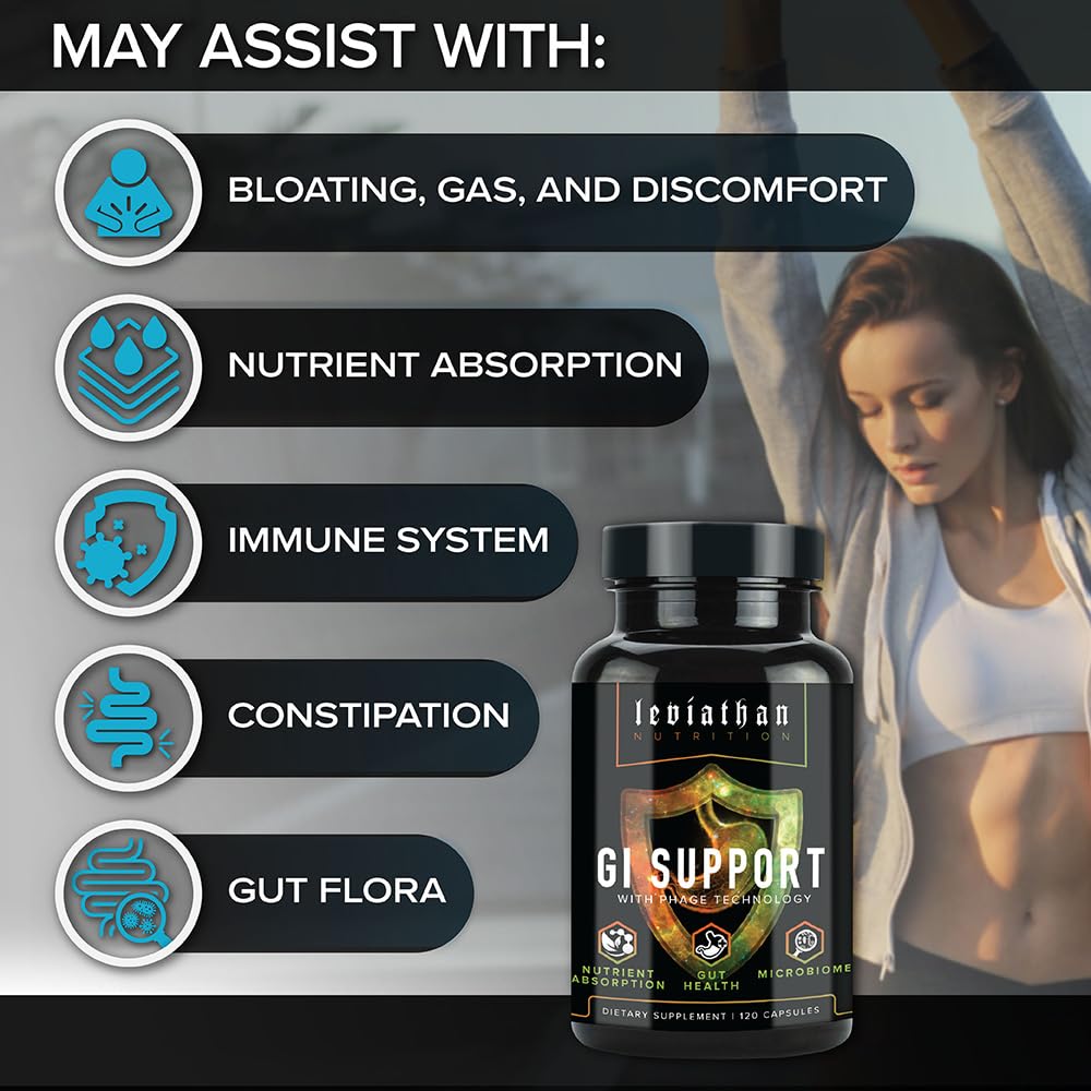 Capsules de Leviathan Nutrition GI sur un fond neutre