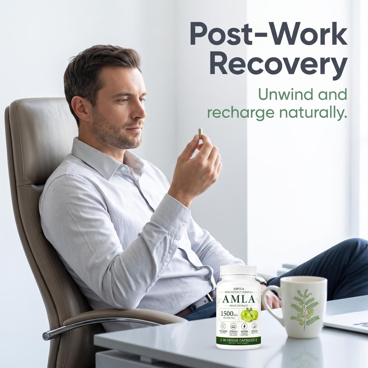 Capsules de LFKULJ Amla 1500 mg sur une table en bois