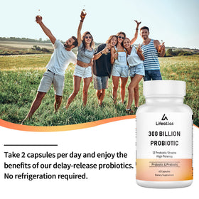Capsules de Lifeatlas Probiotiques dans une main