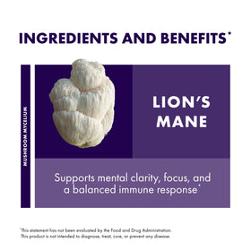 Capsules de Lion's Mane à côté d'un verre d'eau