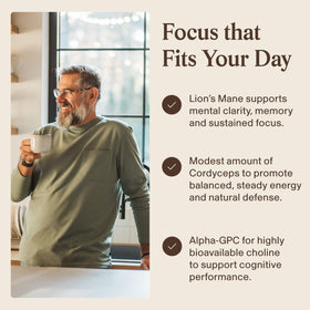Capsules de Lion's Mane avec supplément de choline Alpha GPC