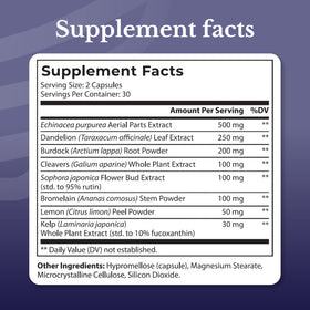 Capsules de Lymph MD prêtes à être prises