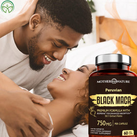 Capsules de Maca Noire Bio en gros plan