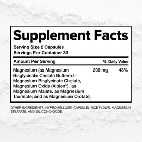 Capsules de magnésium 200mg dans une cuillère