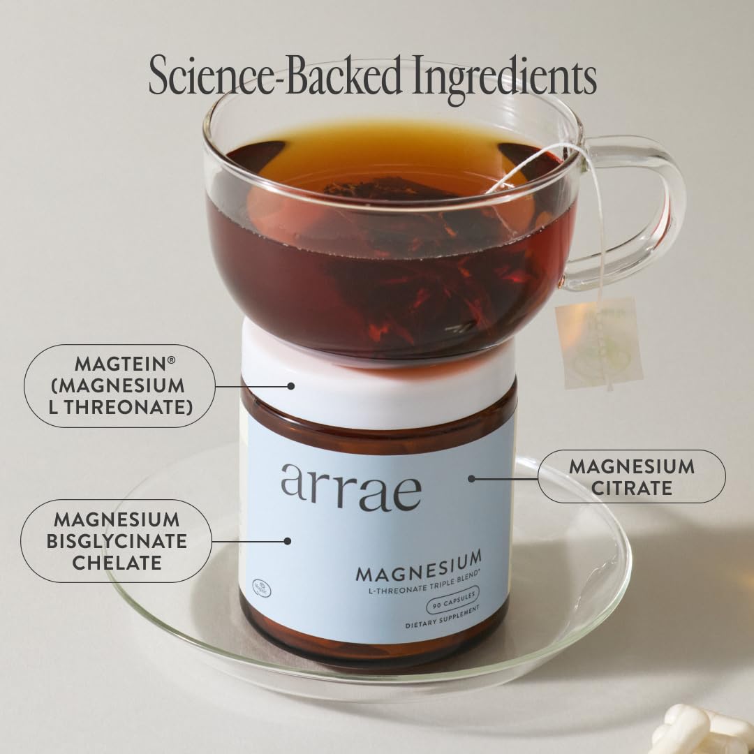 Capsules de magnésium Arrae à l'intérieur du flacon