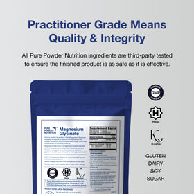 Capsules de magnésium bisglycinate Pure Powder Nutrition sur une table
