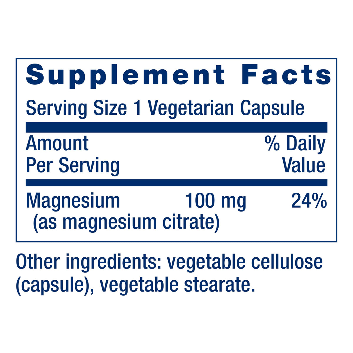 Capsules de magnésium citrate de Life Extension en vue de près