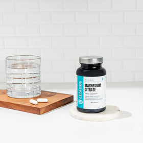 Capsules de magnésium citrate LES Labs dans un joli cadre