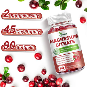 Capsules de magnésium citrate ZIPINKJ sur une table en bois