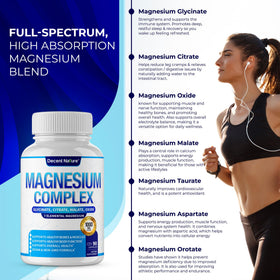 Capsules de Magnésium DECENT NATURE, vue rapprochée