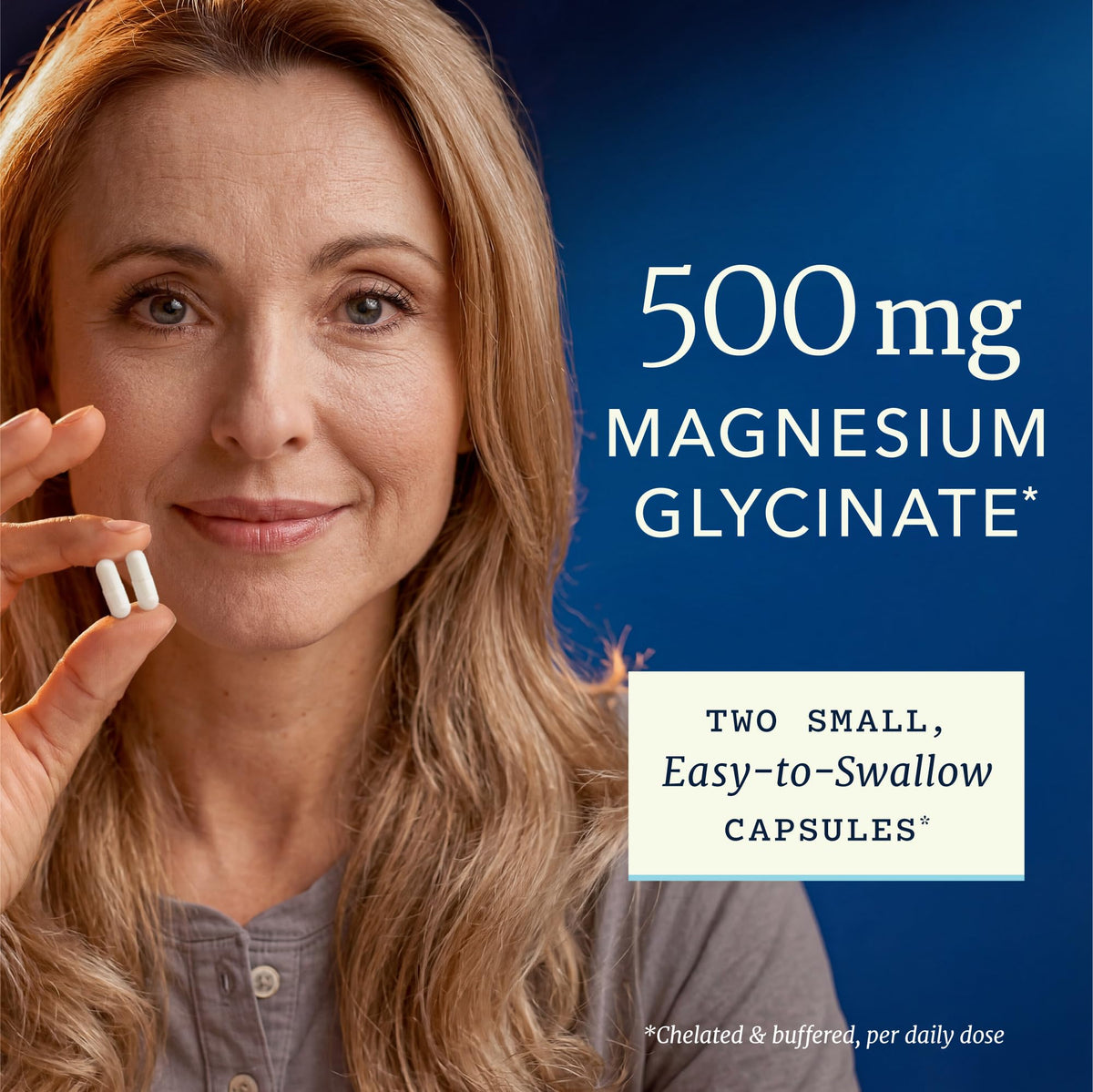 Capsules de Magnésium Glycinate 500mg Nobi Nutrition sur une table