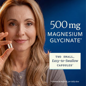 Capsules de Magnésium Glycinate 500mg Nobi Nutrition sur une table