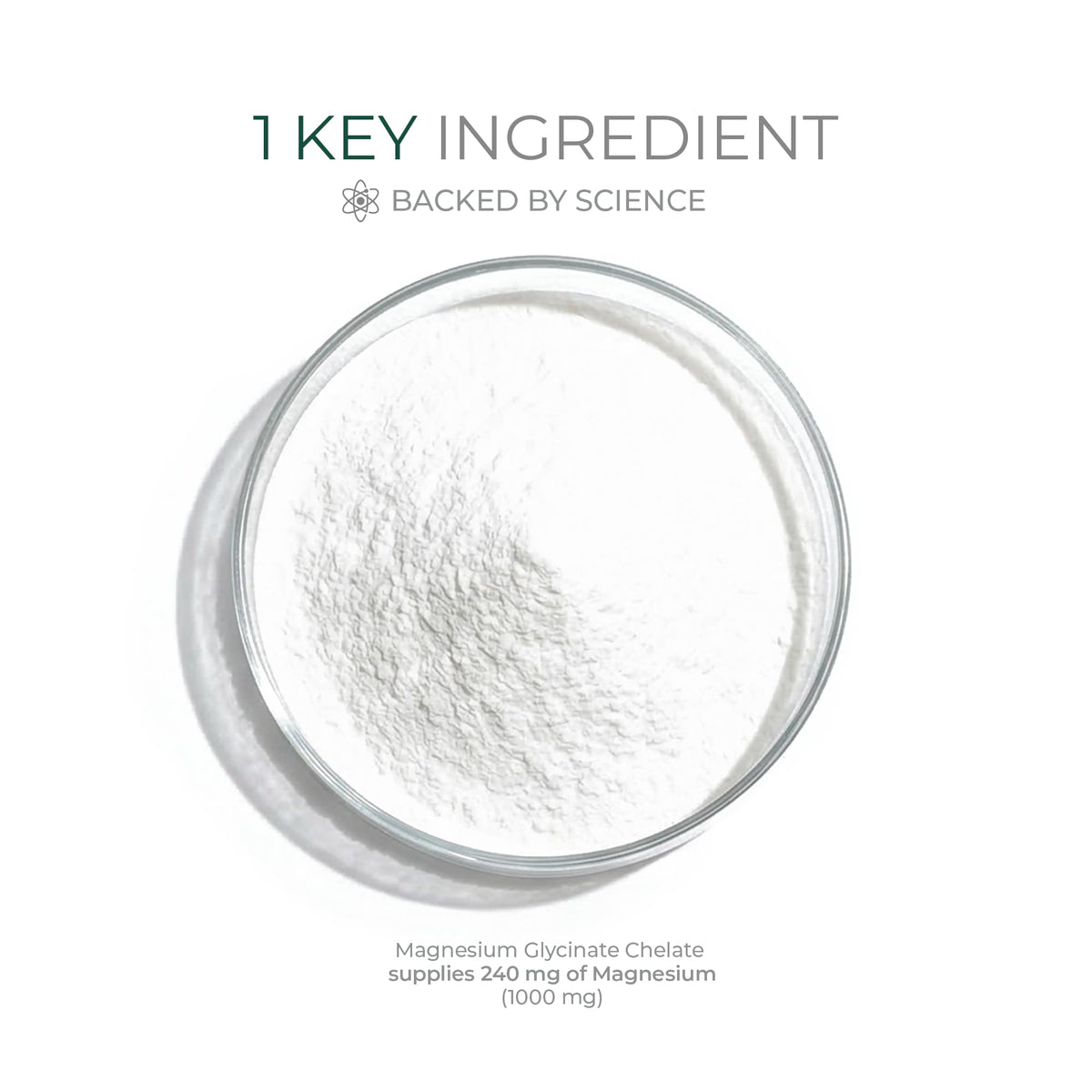 Capsules de magnésium glycinate ATEMPO sur une surface blanche
