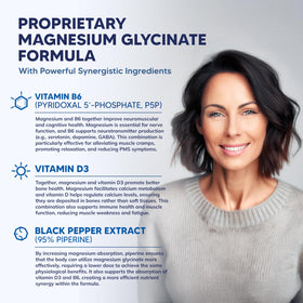 Capsules de Magnésium Glycinate d'aSquared Nutrition sur une surface en bois