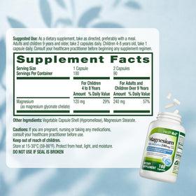 Capsules de Magnésium Glycinate HealthA2Z sur une table