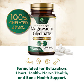 Capsules de Magnésium Glycinate Nature's Peak dans une main