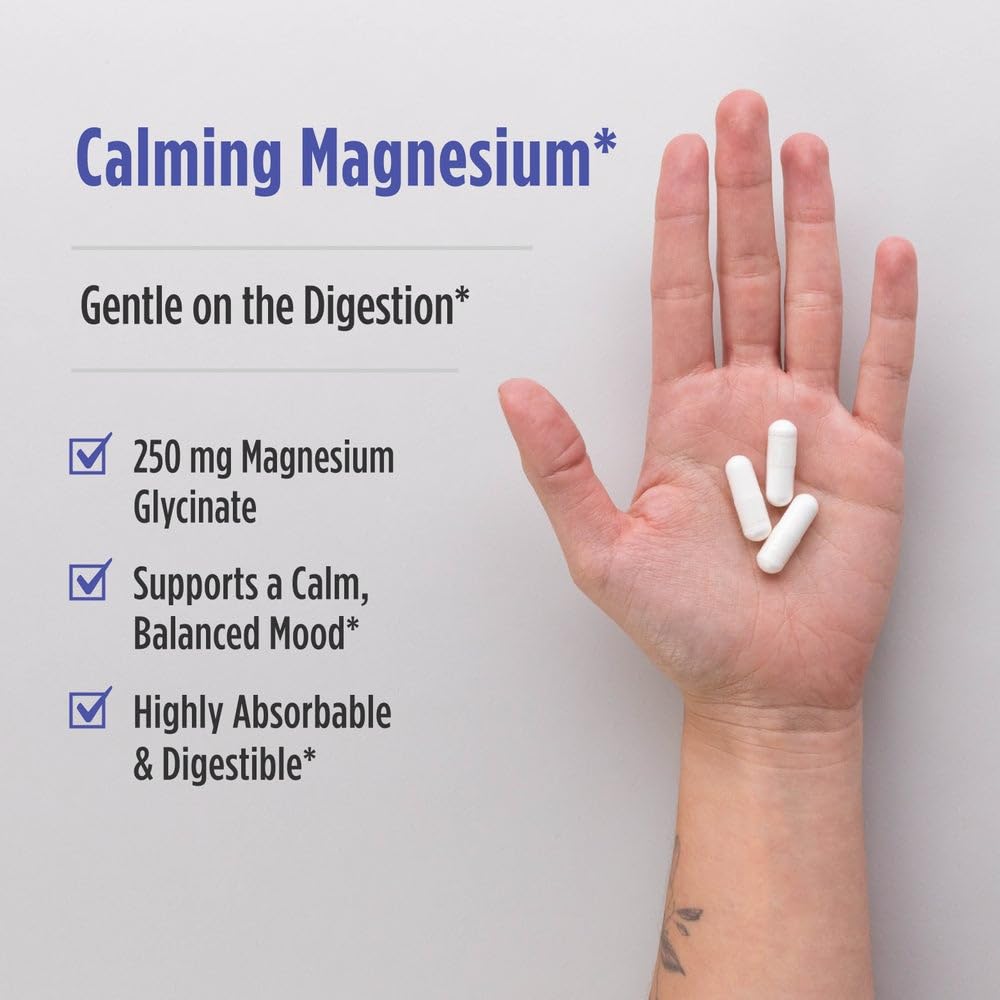 Capsules de Magnésium Glycinate Nordic Naturals sur une surface blanche