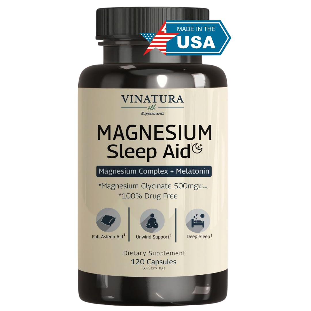 Capsules de magnésium glycinate VINATURA en flacon