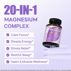 Capsules de magnésium HerAuré sur une surface blanche