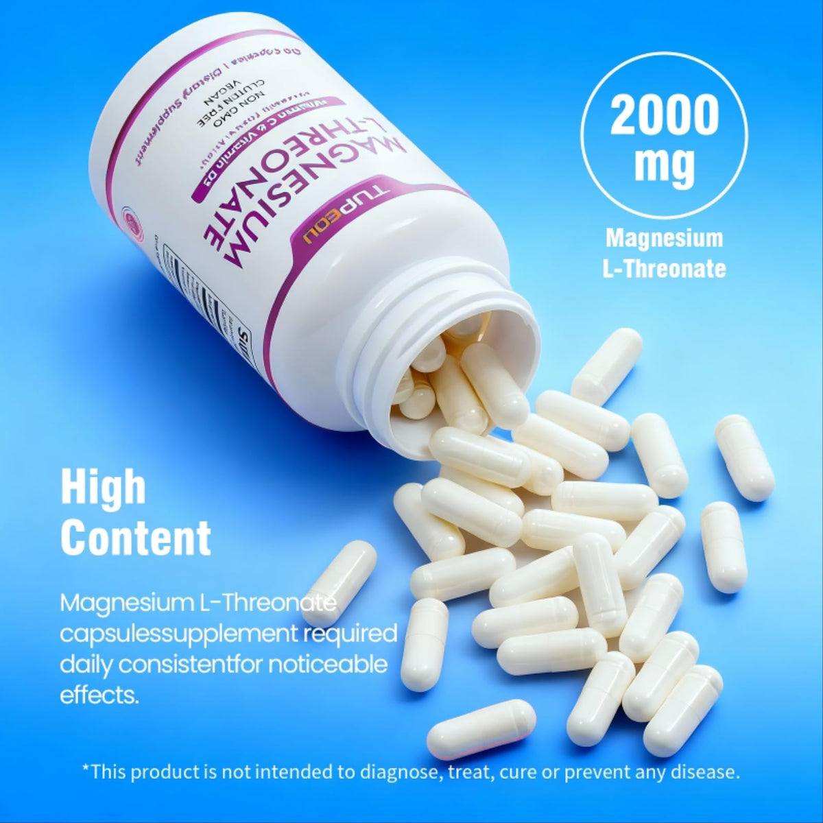 Capsules de Magnésium L-Thréonate dans un flacon